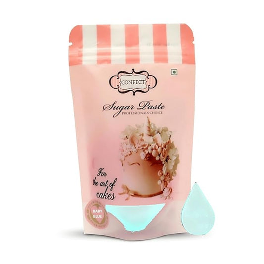 Confect Baby Blue Fondant for Cake Decorating Fondant, Smooth & Ready-to-Use Icing for Christmas Cakes, Cupcakes & Holiday Desserts | Vegan, Gluten-Free, Nut-Free, Palm Oil-Free ??8.8 Oz