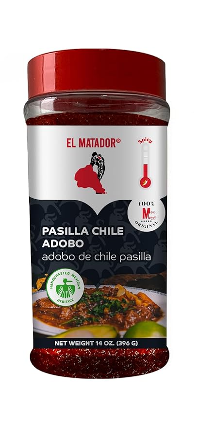 El Matador Pasilla Chile Adobo, Authentic Mexican Marinade & Seasoning, 14 oz