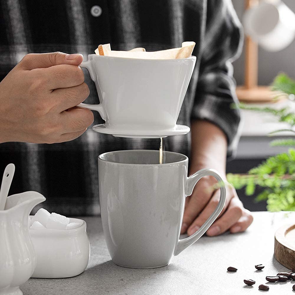 DOWAN Pour Over Coffee Maker, Non-Electric Pour Over Coffee Dripper, Manual Brew Maker, Single Cups
