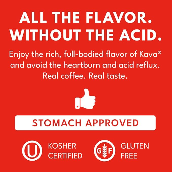 Kava Acid Neutralized Instant Coffee, 4 Ounce (Pack of 12)
