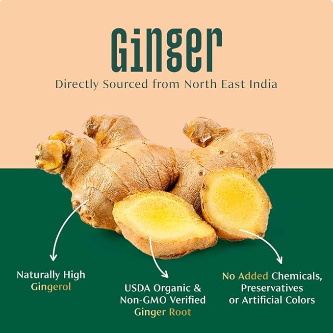 VAHDAM, Organic Ginger Powder (2.47oz) 100% Raw Ground Ginger Root Powder from India | Active Gingerol - Non GMO, Gluten Free | Direct from Source