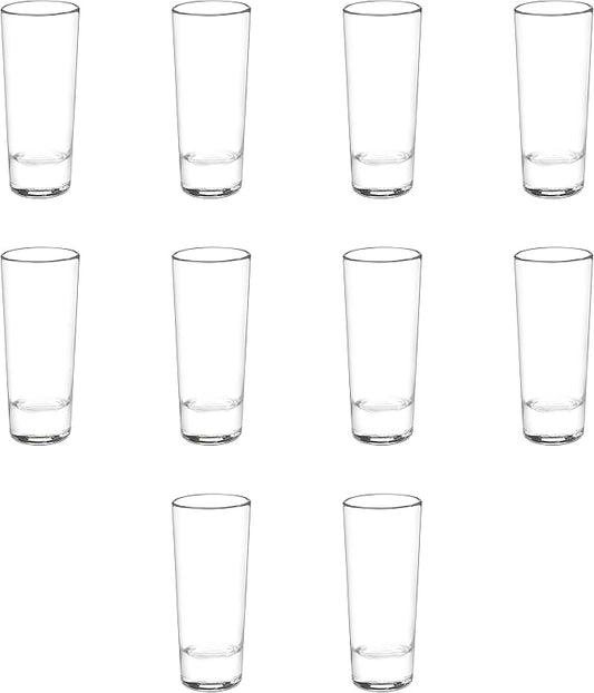 DISCOUNT PROMOS Cordial Shooter Shot Glasses 2 oz. Set of 10, Bulk Pack - Great for Birthdays, Parties, Indoor & Outdoor Events - Clear