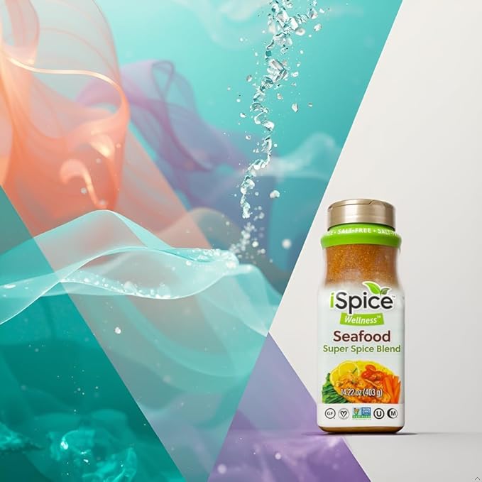 iSpice Blend| Seafood Seasoning | 14.22 oz | Mixed Spice & Seasoning | Bulk Size | Halal | Kosher