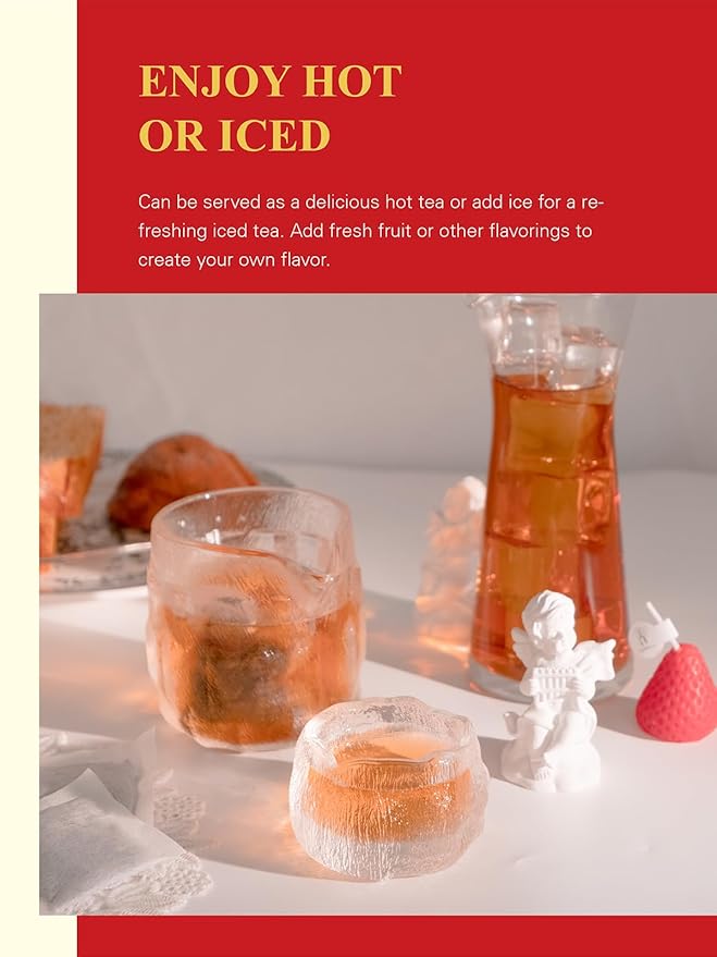 GLDNT Organic Black Tea Bags, Natural Organic Black Tea, Smooth & Mellow Flavor, Caffeinated, Hot & Iced Tea, 100 Count