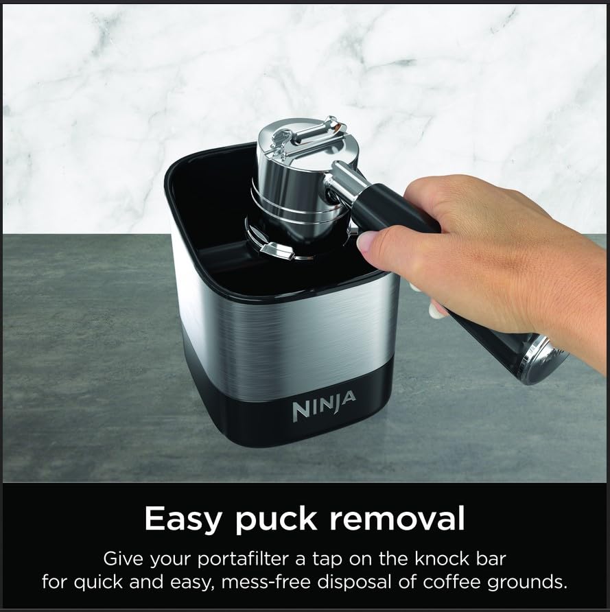 Ninja Luxe Café Knock Box, Holds 10 Double Shot Pucks, XSKKNOCKBOX