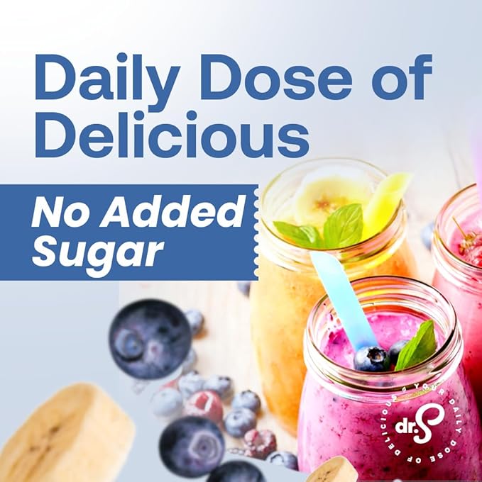 Dr. Smoothie 100% Crushed Blueberry Banana ??No Added Sugar, Made with Real Fruits/Fruit Juice ??Vegan, No Artificial Colors or Flavors ??Ripe Blueberries & Creamy Banana ??46 oz Bottle