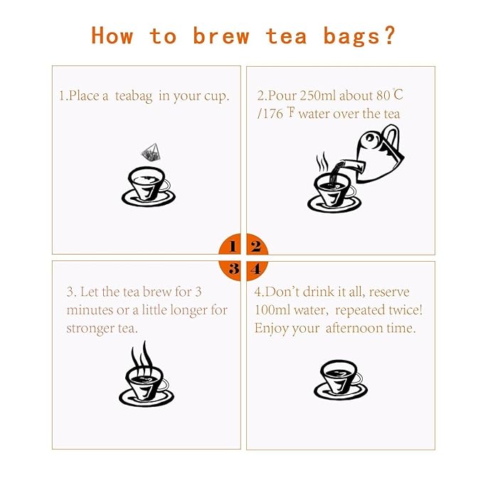 XIEJINJI Green Tea, 3.2g*40 Tea Bags, Whole Leaf Tea, No Sugar - No Additives, see-through compostable teabags
