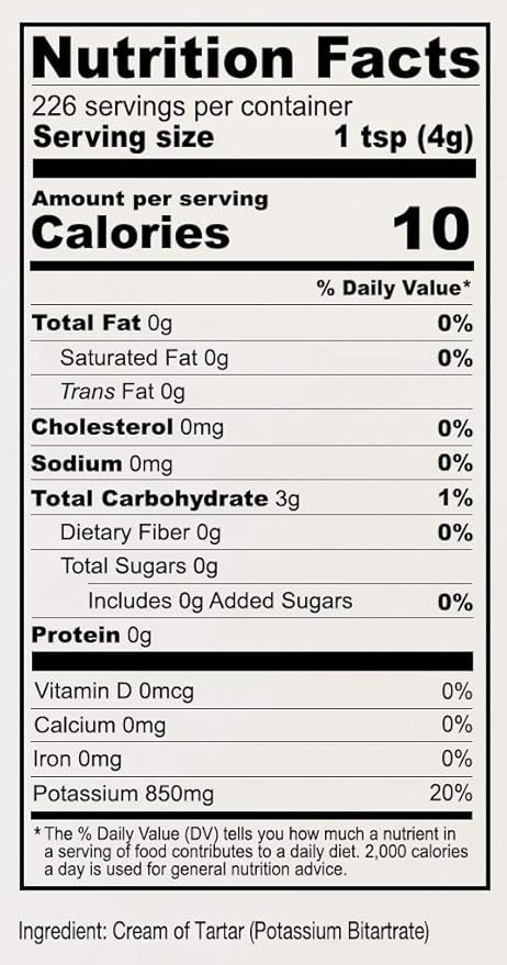 Anthony's Premium Cream of Tartar, 2 lb, Gluten Free, Food Grade, Non GMO, USP, FCC, Made in USA