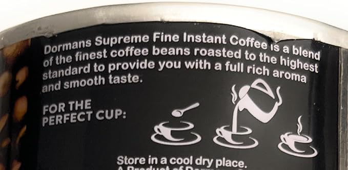 Ground Instant Coffee, Fine Supreme 4 Tins, Each 50g, Full Rich Aroma