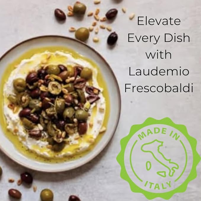 Frescobaldi Laudemio Extra Virgin Olive Oil, 8.45 FL Oz, 250ml, 2 Pack, Premium, Award Winning Product of Tuscany, Italy, Fruity & Peppery Flavor, Smooth & Robust Low Acidity, Rich in Polyphenols