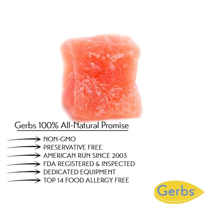 Gerbs Lightly Sweetened Dried Papaya Cubes 2 lbs. | Unsulfured, No Additives, Resealable Bag | Naturally Sweet & Chewy | Top 14 Allergen-Free
