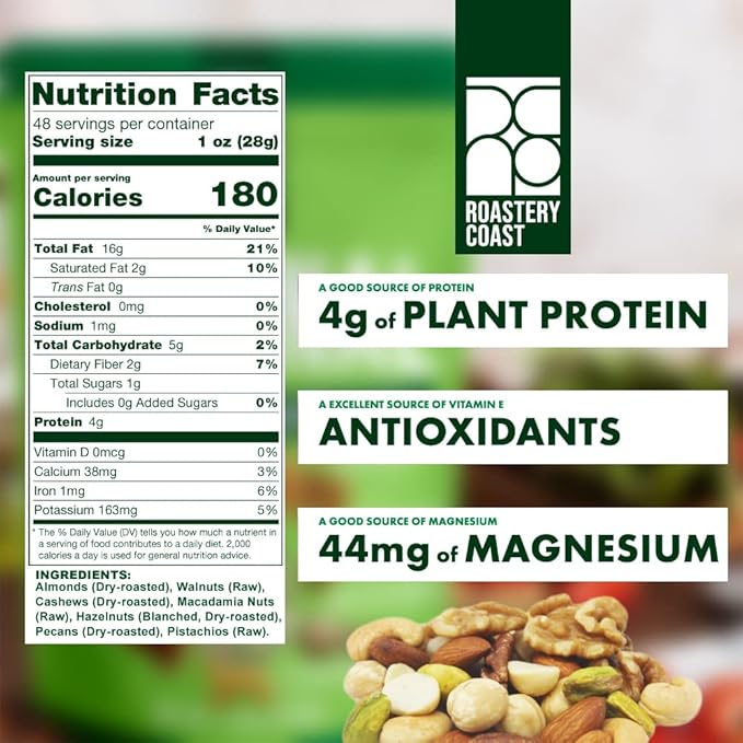 Roastery Coast - Daily Nuts Healthy Mix Bulk | Nuts Snack Mix | Deluxe assorted snack | nut snacks | healthy snacks for adults | dry fruits | nut mix