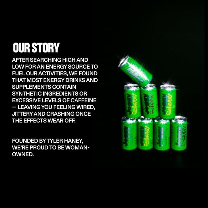 Joggy Organic Energy Drink | Cherry Lime & Hibiscus (12pk) | Clean Pre Workout Beverage with 150mg Guayusa Caffeine & No Added Sugar | Plant-Based, Gluten Free, Non-GMO, Vegan, Non-Jittery Focus Drink