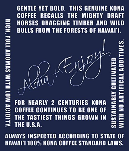 Blue Horse 100% Kona Coffee Pods, Medium Roast, 10ct Single Serve, Compatible with K Cups 2.0, Farm Fresh, Authentic Arabica Beans from Hawaii’s Big Island with a Smooth, Rich Flavor