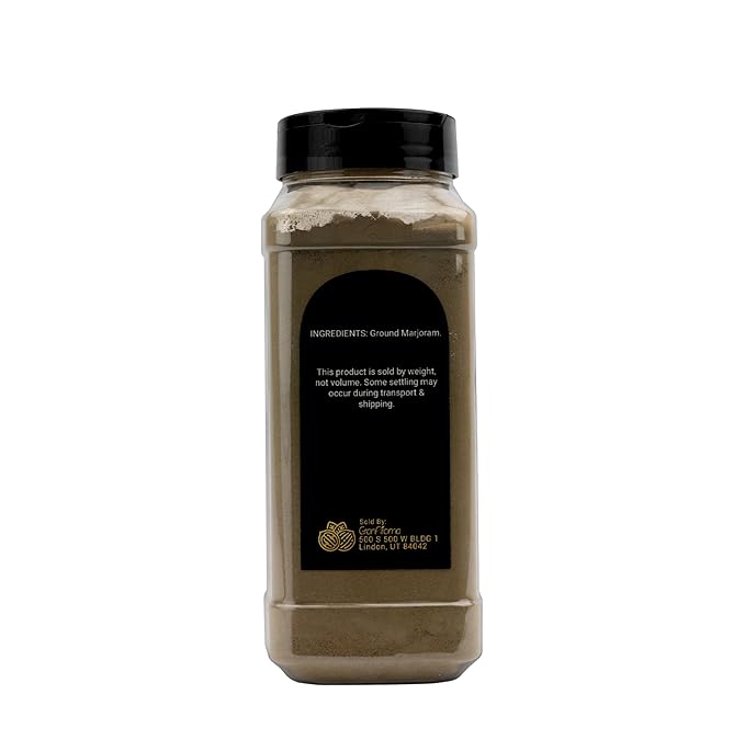 GranAroma Ground Marjoram, French & Italian Cuisine, Savory Seasoning (13.5 Ounce)