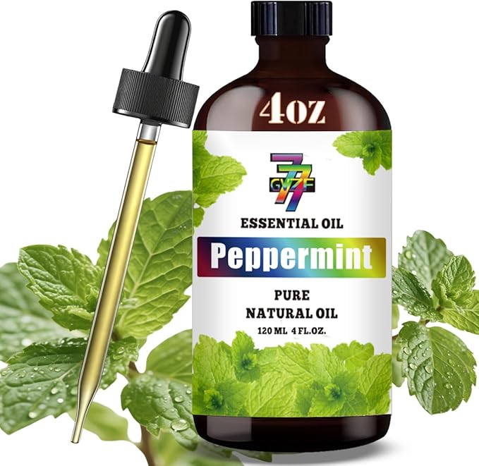 Peppermint Essential Oil (4 oz/120 ml) ??Peppermint Oils for Aromatherapy, diffusers, humidifiers, Home fragrances, DIY Skincare, soap Making, DIY Candle, Relaxation, Yoga, and Meditation