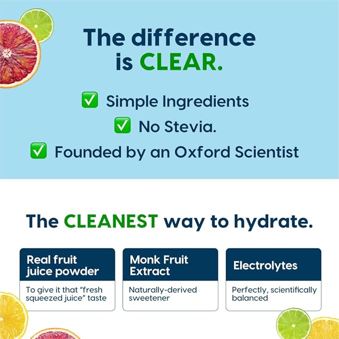 HYDRANT Hydrate No Added Sugar, Individual Hydration Electrolyte Powder Stick Packets with Zero Sugar and Electrolytes for Rapid Hydration (Lemonade, 30 Count)
