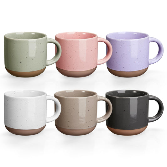 Gencywe Morandi Ceramic Espresso Mugs – 5 oz, Set of 6