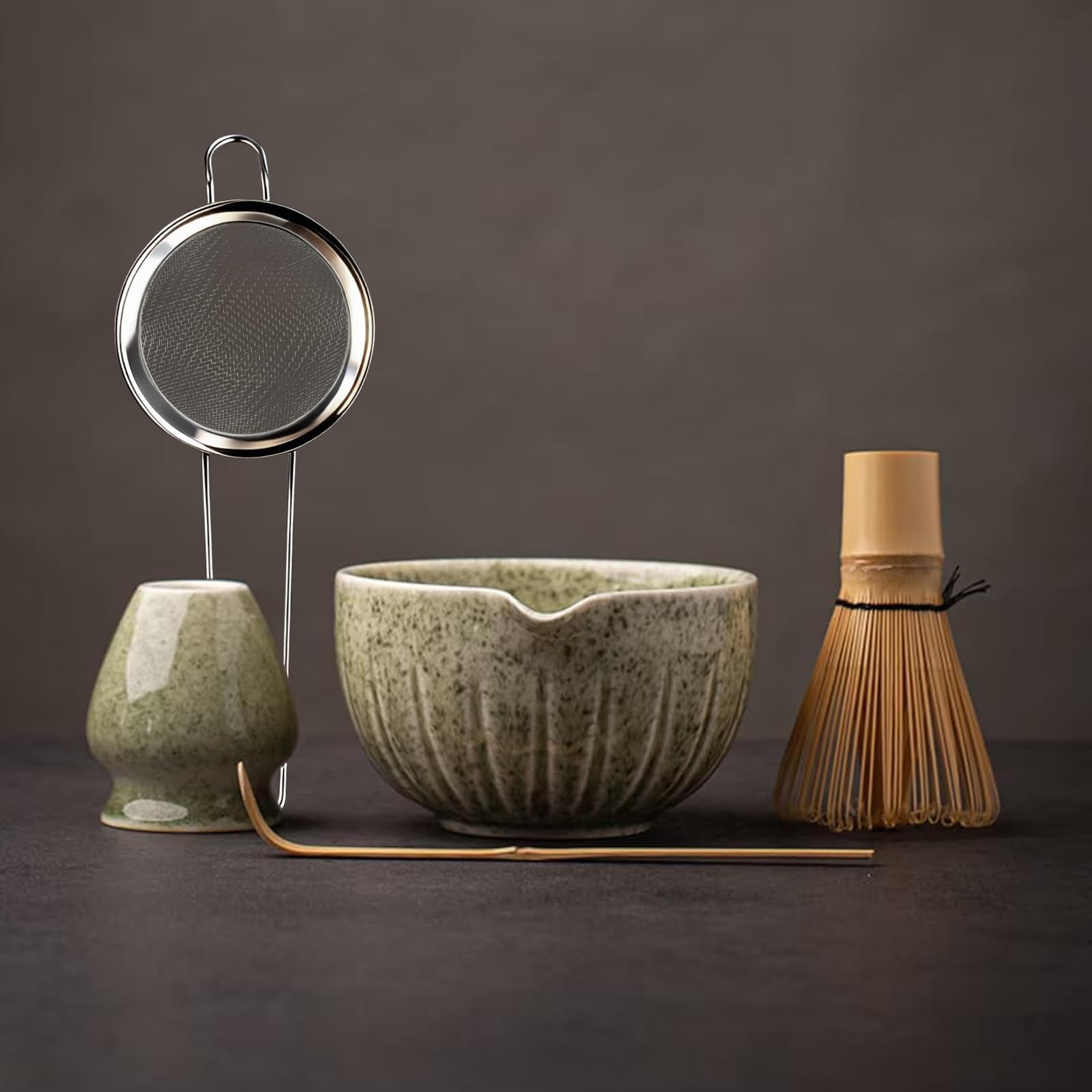 TANG PIN Matcha Set - Match Bowl and Whisk, 15 OZ Matcha Whisk Set