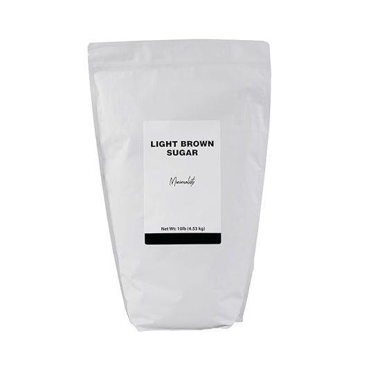 Minimalist Light Brown Sugar, Ideal for Baking and Sweetening, Packaged in a Resealable Bag (10 Pound)