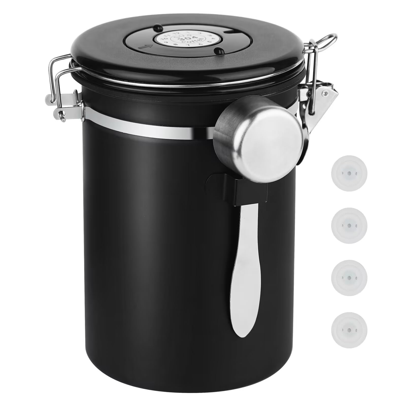 Ohtomber 22oz Stainless Steel Airtight Coffee Canister with Date Tracker