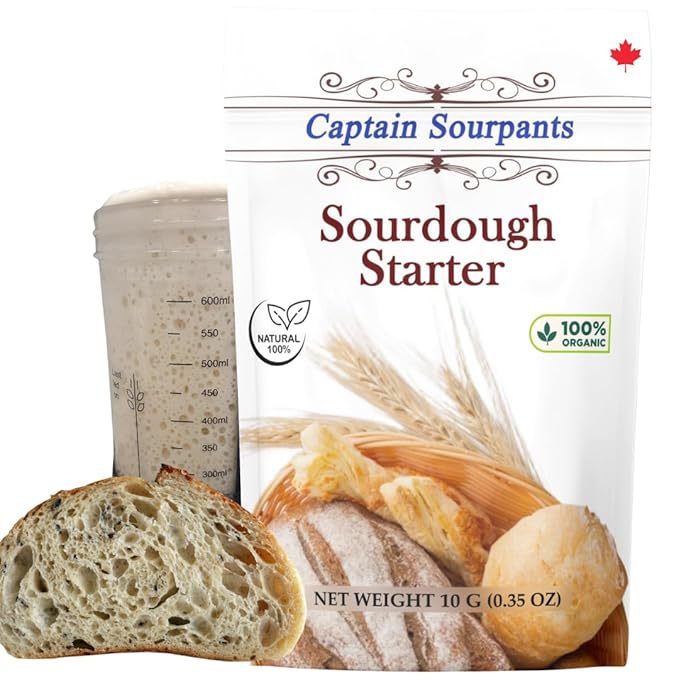 Mature Sourdough Starter Culture ??100+ Years Old Dehydrated Sourdough Starter Kit for Delicious Homemade Sourdough Bread ??All-Natural and Organic - Beginner Friendly, Fast reactivation and Expert Support