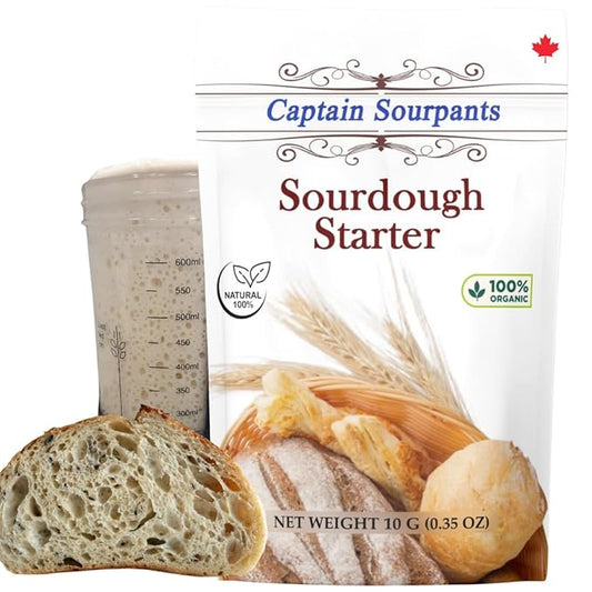 Mature Sourdough Starter Culture ??100+ Years Old Dehydrated Sourdough Starter Kit for Delicious Homemade Sourdough Bread ??All-Natural and Organic - Beginner Friendly, Fast reactivation and Expert Support