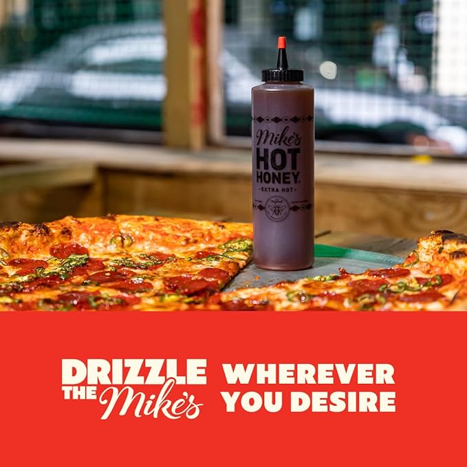 Mike's Hot Honey, Extra Hot, America's #1 Brand of Hot Honey, Spicy Honey Infused with Chili Peppers, Gluten-Free, Paleo-Friendly, Sweet Heat, Perfect for Hot Sauce Lovers (24oz Chef's Bottle, 1 Pack)