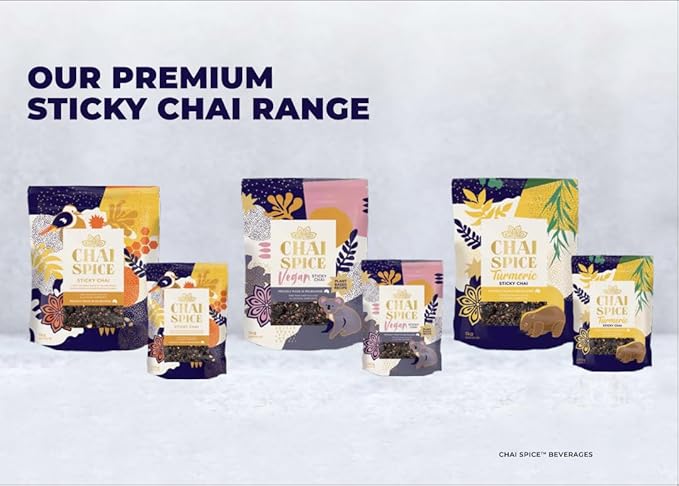 Chai Spice Sticky Chai - 250g 16 Serves 100% Natural Whole Spices Chai Tea | Sugar Free | Gluten Free | No Additive Syrups | Concentrates or Preservatives