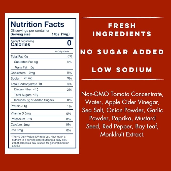 Yo Mama's Foods Keto Classic Ketchup ??Pack of (2) - Zero Calorie, No Sugar Added, Low Carb, Vegan, Gluten Free, Paleo Friendly, and Made with Whole Non-GMO Tomatoes!