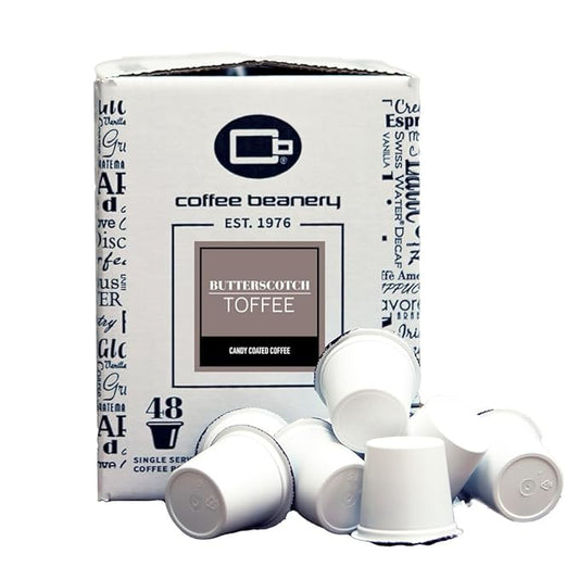 Butterscotch Toffee Coffee Pods by Coffee Beanery | 192ct Bulk Flavored Coffee Pods Medium Roast Coffee