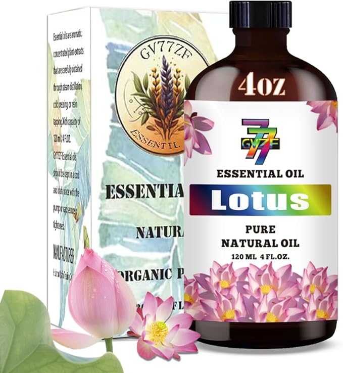 Lotus Essential Oil (4 oz/120 ml) ??Lotus Oils for Aromatherapy, diffusers, humidifiers, Home fragrances, DIY Skincare, soap Making, DIY Candle, Relaxation, Yoga, and Meditation