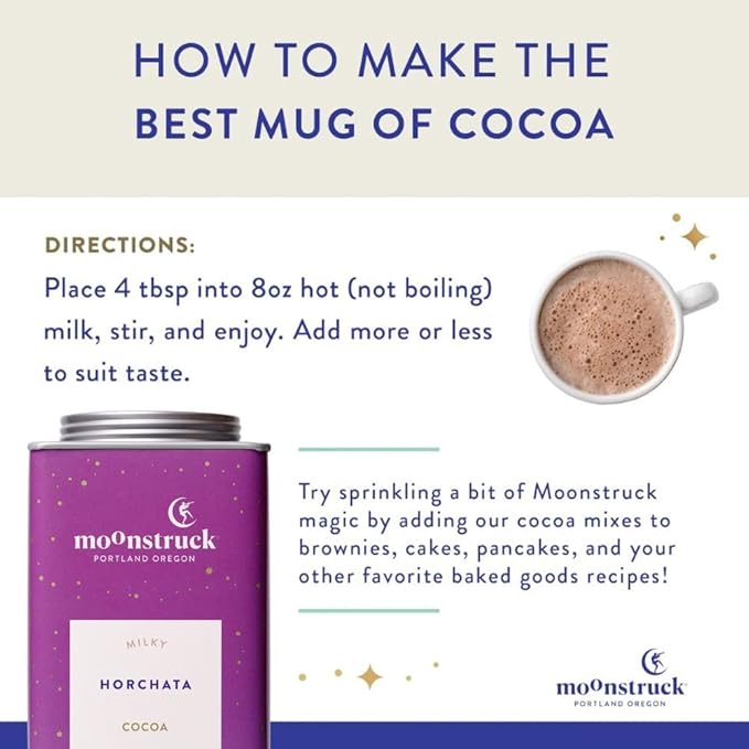 Moonstruck Chocolate Horchata Hot Cocoa Mix, 11oz (Pack of 1)