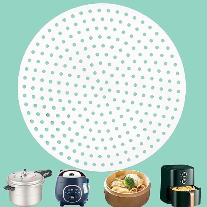 Multipurpose Silicone Liner for Steamer, Air Fryer, Pressure Cooker: Upgraded Reusable Air Fryer Liners, Silicone Baking Mat Steamer Liner, AirFryer Accessory Parchment Paper Replacement 13"