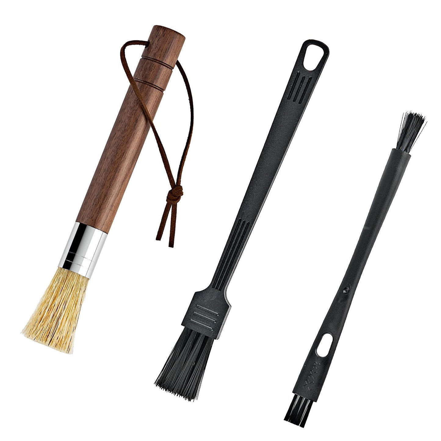 Coffee Grinder Cleaning Brush Set, Espresso Machine Brush Cleaner Tool with Walnut Wood Handle and