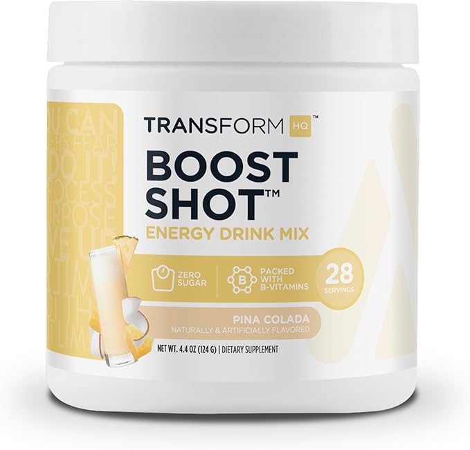 TransformHQ Everyday Boost Shot 28 Servings (Pina Colada) - Non-GMO, Gluten-Free