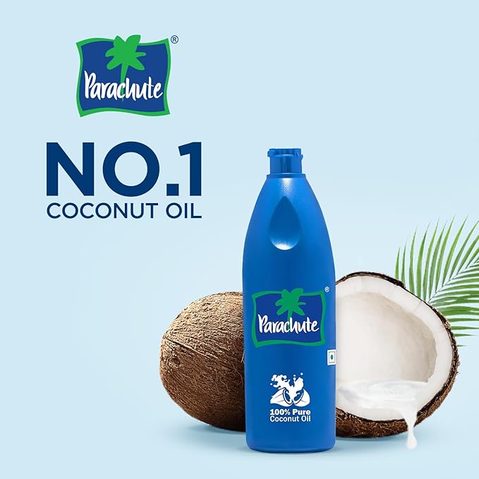 Parachute Coconut Oil| 100% Pure & Natural| Unrefined Coconut Oil| No Chemicals & Preservatives| Fresh Long Lasting Aroma| Untouched By Hands| 15 Fl oz | Bottle