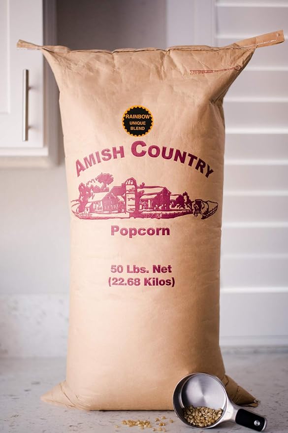 Amish Country Popcorn | 50 lb Bag | Rainbow Popcorn Kernels | Old Fashioned, Non-GMO and Gluten Free (Rainbow - 50 lb Bag)