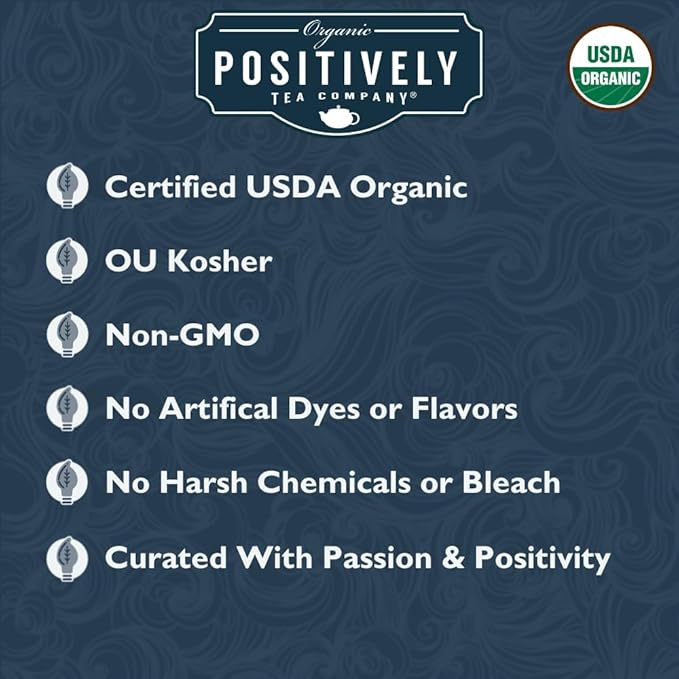 Organic Positively Tea Company, Organic Black Tea Bags, 20 Count