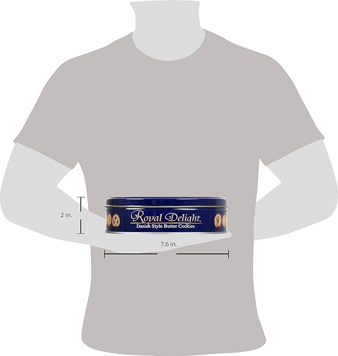 Royal Delight Danish Style Butter Cookies 12 oz Tin By Munch King Snacks