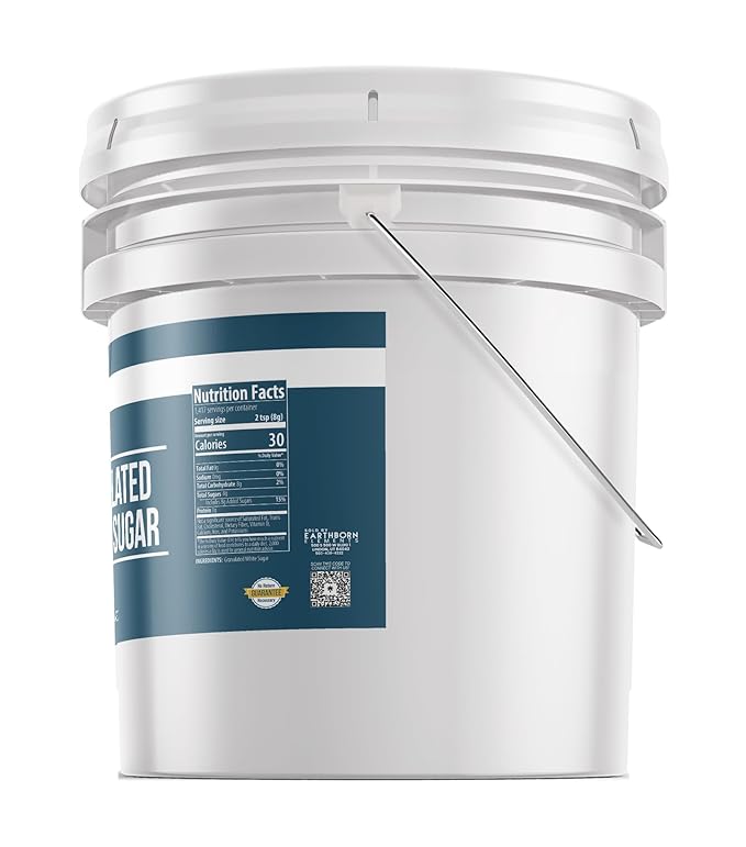 Earthborn Elements Granulated White Sugar, Baking and Kitchen Staple, Non GMO (3.5 Gallon)