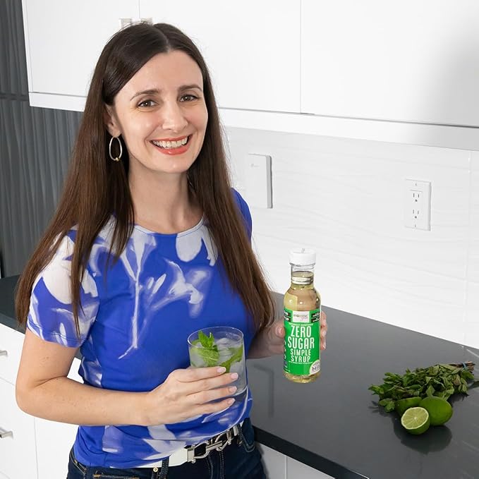 Wholesome Yum Keto Simple Syrup - Skinny Sugar Free Simple Syrup With Monk Fruit & Liquid Allulose - Natural Sweetener For Drinks, Cocktails, Coffee, & Cooking - Low Carb (12 fl oz, 2 Pack)