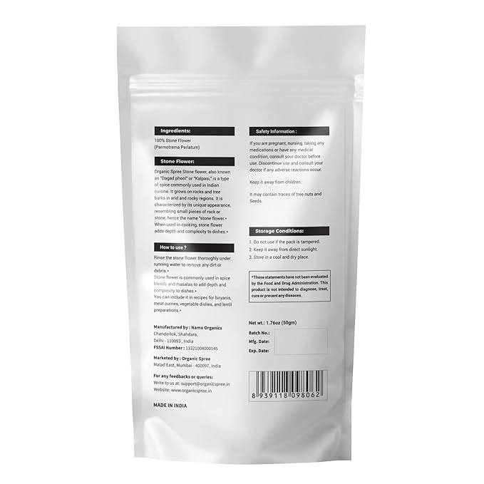 Organic Spree Stone Flower 50g – Dagad Phool (Kalpasi) – Aromatic Culinary Herb for Traditional Cooking