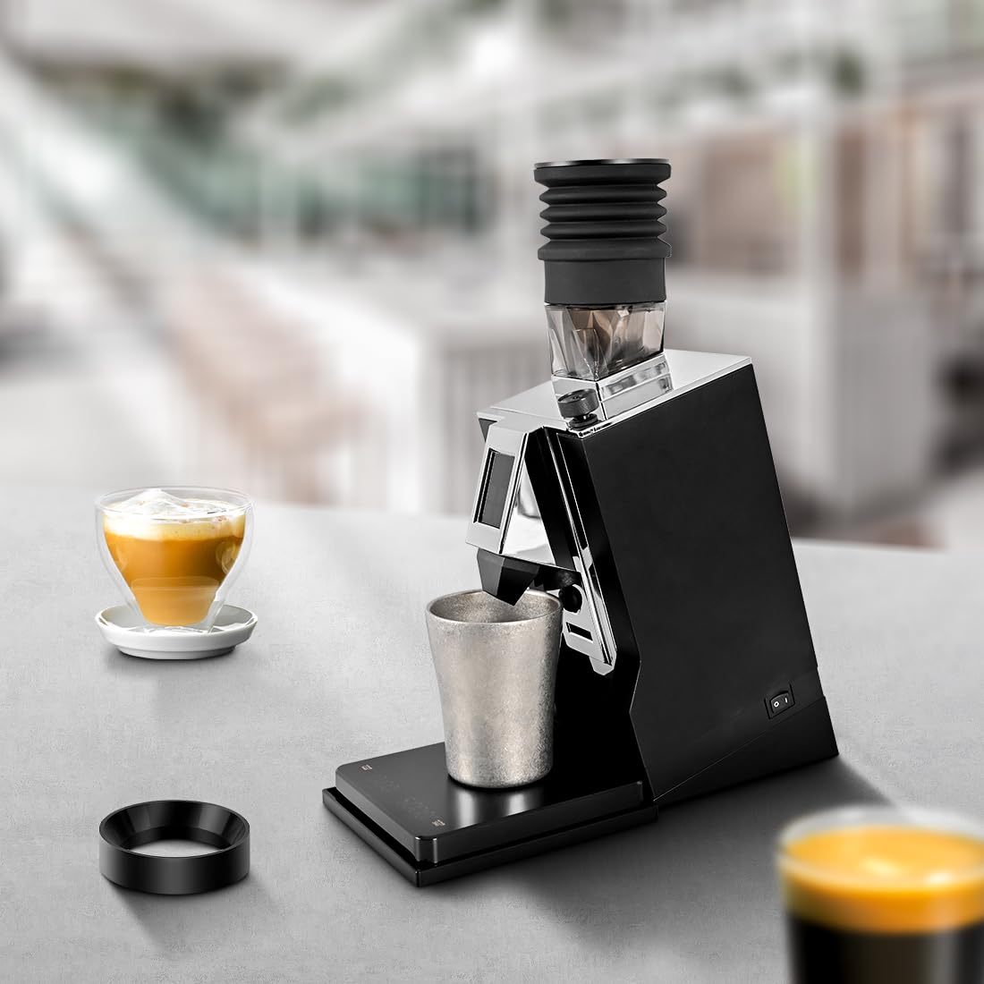 Incline Stand with Tray Compatible with Eureka Mignon Grinder Durable Tilted Angled Base and Drip