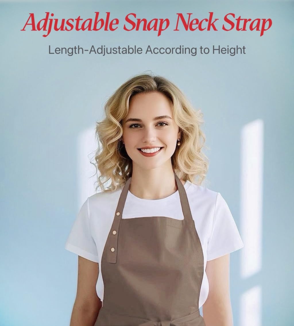 ursapela Kitchen Cooking Apron for Women Men Water-Resistant Artist Barista Baking Craft Catering