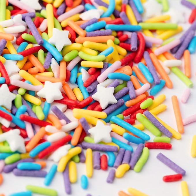 Sweets Indeed, Bulk Sprinkles, 1.3 pounds, Sprinkle Mix, Perfect for Cake Decorations, Baking Ice Cream Cookies Cupcake Topper (Rainbow)