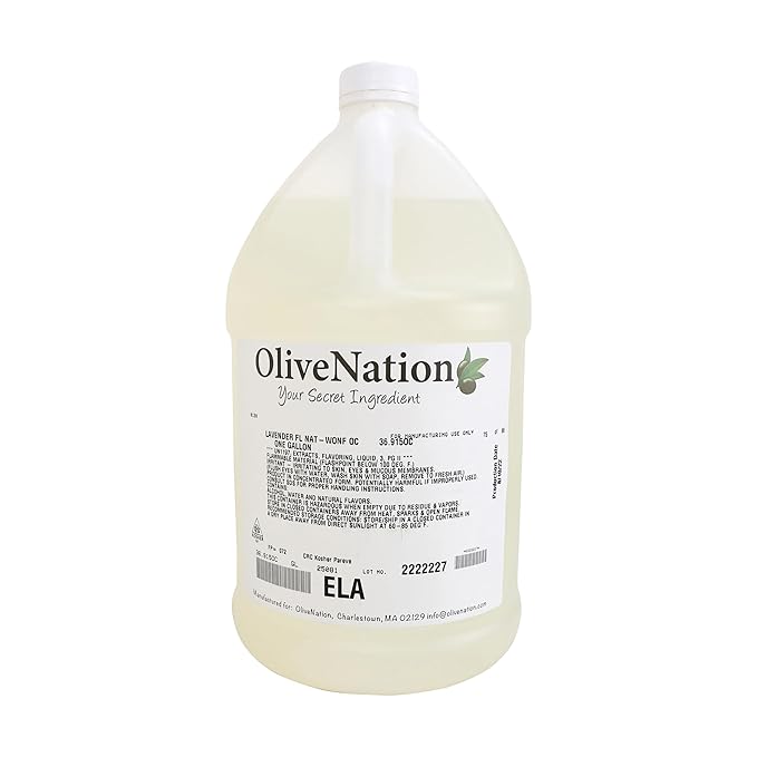 OliveNation Premium Lavender Extract from Natural Flavors, Light Floral Flavoring for Baked Goods, Beverages, Sauces, Non-GMO, Kosher, Vegan -16 oz