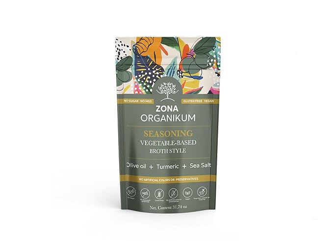 ZONA ORGANIKUM Vegan Vegetable Broth Seasoning Powder 31.74 oz, No MSG, No Artificial Colors or Preservatives, Gluten Free, Sugar Free, Healthy and Natural Base for Soups and Sauces
