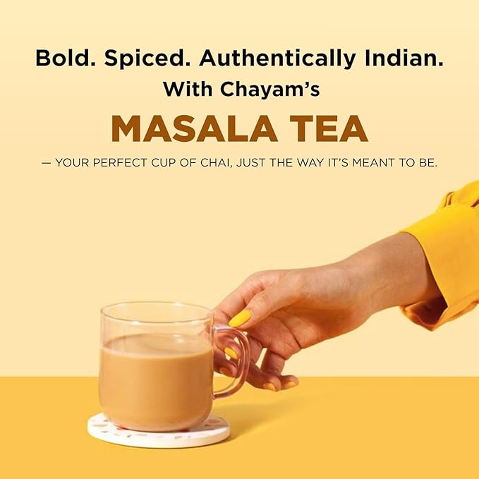 CHAYAM Indian Masala Chai Tea - 100g/3.53oz each | Premium Tin Pack | Exotic Spiced Tea Blend With Ginger, Clove, Cinnamon & Cardamom | 50+ cups | 100% Real Ingredients with No Sugar - Pack of 2