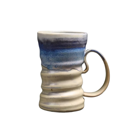 17oz Large Unique Cool Tall Handmade Ceramic Coffee Mug with Comfortable Big handle, Big Pottery